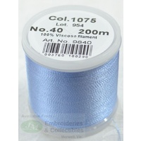 Madeira Rayon 40 #1075 PERIWINKLE BLUE 200m Machine Embroidery Thread