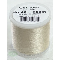 Madeira Rayon 40 #1082 ECRU 200m Machine Embroidery Thread