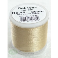 Madeira Rayon 40 #1084 MED ECRU or SAND 200m Machine Embroidery Thread