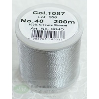 Madeira Rayon 40 #1087 SILVER GREY 200m Machine Embroidery Thread