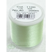 Madeira Rayon 40 #1100 LIGHT GRASS GREEN 200m Machine Embroidery Thread