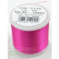 Madeira Rayon 40 #1110 MEDIUM ROSE 200m Machine Embroidery Thread