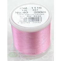Madeira Rayon 40 # 1116 CANDY PINK, Machine Embroidery Thread 200m