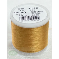 Madeira Rayon 40 #1126 TAN or LIGHT BROWN 200m Machine Embroidery Thread