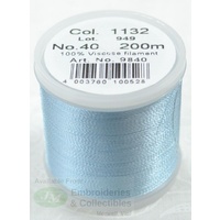 Madeira Rayon 40 #1132 PASTEL BLUE 200m Machine Embroidery Thread