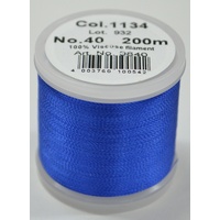 Madeira Rayon 40 #1134 DARK SAPPHIRE BLUE 200m Machine Embroidery Thread