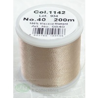 Madeira Rayon 40 #1142 PEACH PUFF 200m Machine Embroidery Thread
