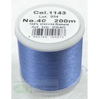 Madeira Rayon 40 #1143 DUSTY BLUE 200m Machine Embroidery Thread