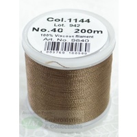 Madeira Rayon 40 #1144 LIGHT BROWN 200m Machine Embroidery Thread