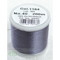 Madeira Rayon 40 #1164 PEWTER 200m Machine Embroidery Thread