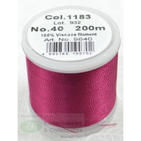 Madeira Rayon 40 #1183 MULBERRY 200m Machine Embroidery Thread