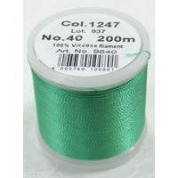 Madeira Rayon 40 #1247 PEACOCK GREEN 200m Machine Embroidery Thread