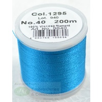 Madeira Rayon 40 #1295 PEACOCK BLUE 200m Machine Embroidery Thread