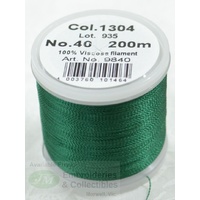 Madeira Rayon 40 #1304 FOREST GREEN 200m Machine Embroidery Thread