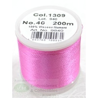 Madeira Rayon 40 #1309 PINK DAHLIA 200m Machine Embroidery Thread