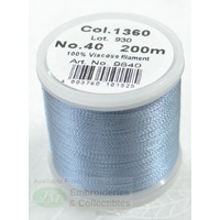 Madeira Rayon 40 #1360 WINTER SKY 200m Machine Embroidery Thread