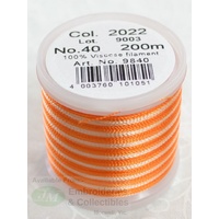 Madeira Rayon 40 OMBRE #2022 Orange Rust Peach 200m Machine Embroidery Thread