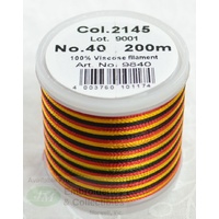 Madeira Rayon 40 MULTI-COLOUR #2145 Gold Black Red 200m Machine Embroidery Thread