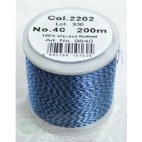 Madeira Rayon 40 MELANGE #2202 BLUE 200m Machine Embroidery Thread