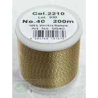 Madeira Rayon 40 MELANGE #2210 GOLD 200m Machine Embroidery Thread