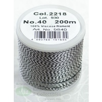 Madeira Rayon 40 MELANGE #2218 BLACK WHITE 200m Machine Embroidery Thread
