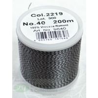 Madeira Rayon 40 MELANGE #2219 BLACK GREY 200m Machine Embroidery Thread
