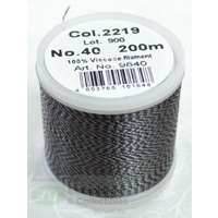 Madeira Rayon 40 MELANGE #2219 BLACK GREY 200m Machine Embroidery Thread