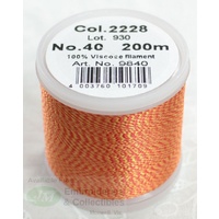 Madeira Rayon 40 MELANGE #2228 ORANGE 200m Machine Embroidery Thread
