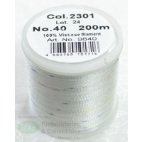 Madeira Rayon 40 POTPOURRI #2301 WHITE 200m Machine Embroidery Thread