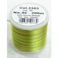 Madeira Rayon 40 POTPOURRI #2303 LIME GREEN 200m Machine Embroidery Thread