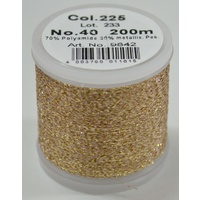 Madeira Metallic 40 #225 Rose Gold 200m Machine Embroidery Thread