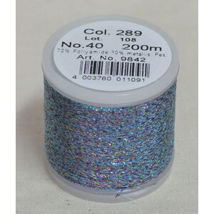 Madeira Metallic 40, 200m Machine Embroidery Thread, SILVER, Colour 41