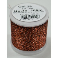 Madeira Metallic 40 #29 Copper 200m Machine Embroidery Thread