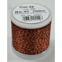 Madeira Metallic 40 #29 Copper 200m Machine Embroidery Thread