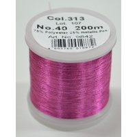 Madeira Metallic 40 #313 Rose Quartz 200m Machine Embroidery Thread