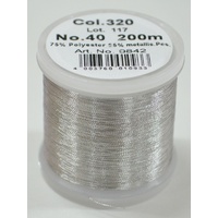 Madeira Metallic 40 #320 Silver 200m Machine Embroidery Thread