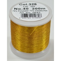 Madeira Metallic 40 #326 Sultan Gold 200m Machine Embroidery Thread