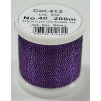 Madeira Metallic 40 #412 Tanzanite 200m Machine Embroidery Thread