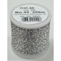 Madeira Metallic 40 #44 Titanium 200m Machine Embroidery Thread