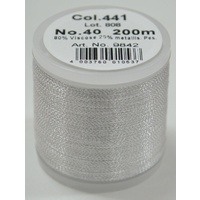 Madeira Metallic 40 #441 Silver Dust 200m Machine Embroidery Thread