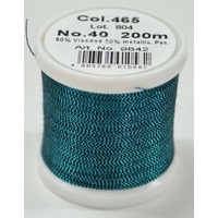 Madeira Metallic 40 #465 Turquoise 200m Machine Embroidery Thread