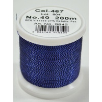 Madeira Metallic 40, #467 LAPIS, 200m Machine Embroidery Thread