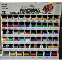 Madeira Metallic 40 Machine Embroidery Thread 200m Spools, Select Colour