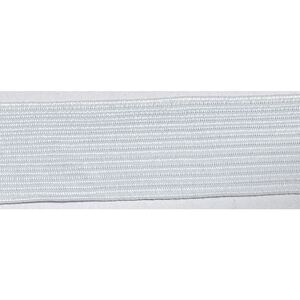 Premium Braided Elastic 25mm WHITE Per Metre