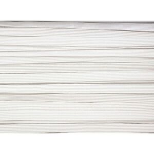 Premium Braided Elastic 6mm WHITE Per Metre (CELBH6)