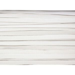 Premium Braided Elastic 6mm WHITE Per Metre