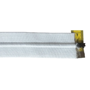 Draw Cord Elastic 38mm White/BLACK Cord, PER METRE, Quality Corded Elastic