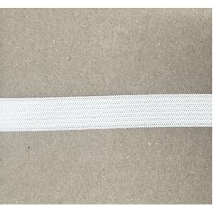 WHITE 12mm Knitted Elastic Per Metre