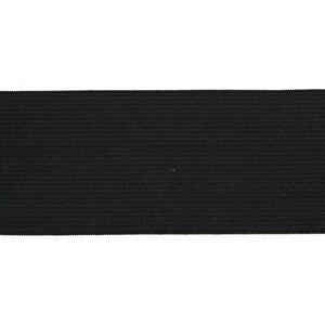 BLACK 38mm Knitted Elastic per metre