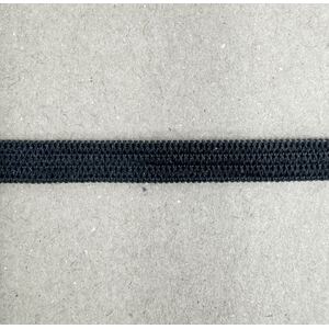 BLACK 6mm Double Knitted Elastic Per Metre